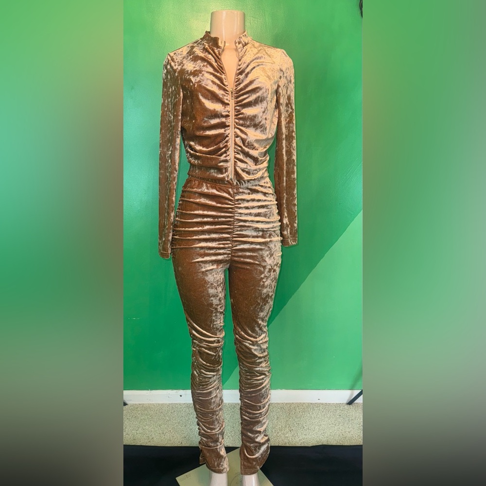 Velvet Gold Jumpsuit